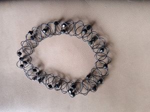 Black Beads Choker Necklace for Girls