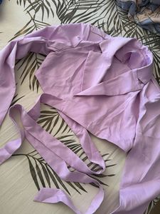 Lilac Cropped Wrap Blazer