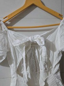 Chic White Off-Shoulder Mini Dress