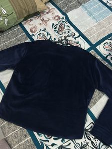 Navy Blue Velvet top