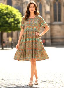 Boho Chic Tiered Mini Dress