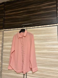 Chic Pink Button-Up Blouse Stop