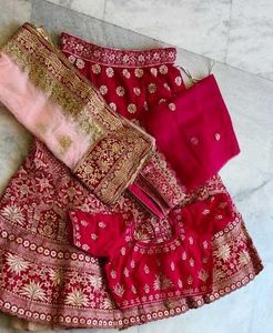 bridal lehenga choli set ( 2duppta)