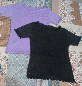 Cute Lettuce Hem Tops (2-Pack)