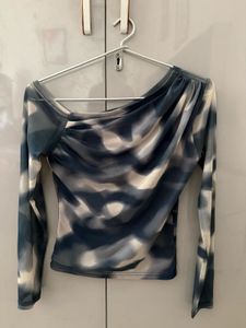 Chic Tie-Dye Asymmetrical Top