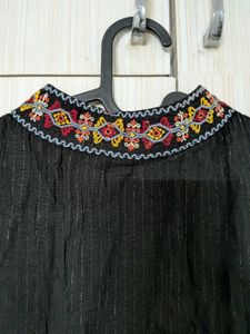 Black Embroidered Dress