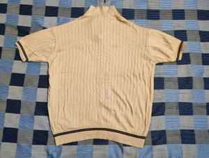 Men's Ribbed Mock Neck Short Sleeve T-Shirt