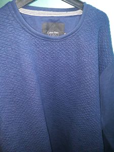 Calvin Klein Men's Navy Textured Sweatshirt