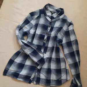 Roadster Blue and white checked shirt