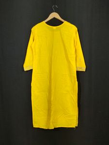 Women Yellow Kurti With Dupatta