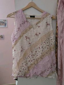 Bohemian Floral Patchwork Sleeveless Top