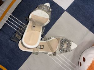 Sparkling Embellished Transparent Heels