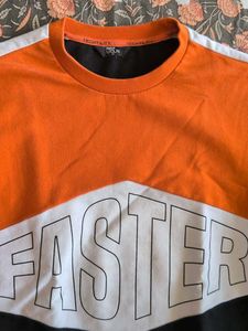 MAX Orange &amp; Black Graphic Sweatshirt