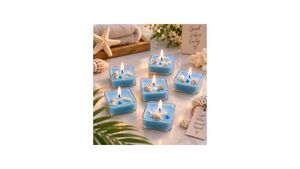 Diwali Decor - Set of 6 Tealight Candles - Beach T