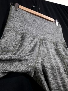 Women Melange Grey Color Active Wear Pant