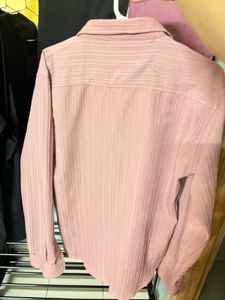 Men's Textured Pink Shirt