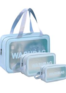 Set of 3 Clear Cosmetic Bags