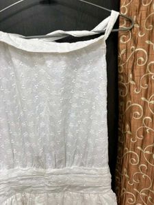 Urbanic Backless White Tiered Dress | 38