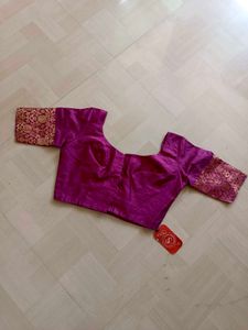 Pink Blouse with Gold Detail💜