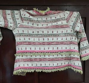 Front open multi color cardigan
