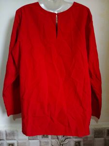 Red Long Sleeve Top