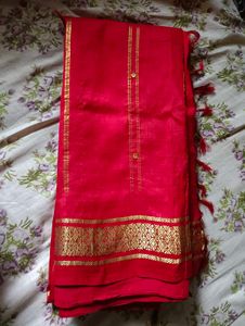 Red coffee Kachivaram Saree