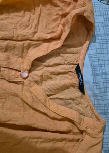 Orange Peplum Blouse