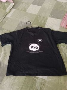 Cute Panda Graphic T-Shirt