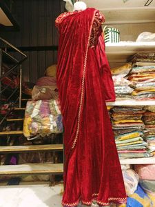 velvet saree