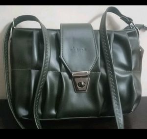 Quilted Crossbody Bag - Dark Green