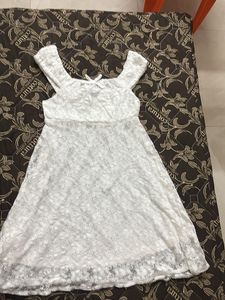 Elegant White Lace Dress