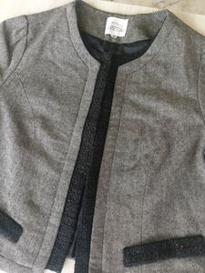 Grey Cropped Blazer