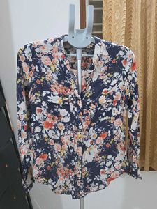 Floral Print Button-Up Shirt