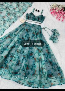 Stunning Floral Print Lehenga Choli Set