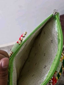 Embroidered Clutch with Embellishments