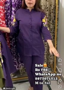 Embroidered Purple Kurta