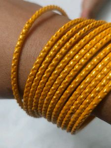 Vibrant Yellow Bangles Set