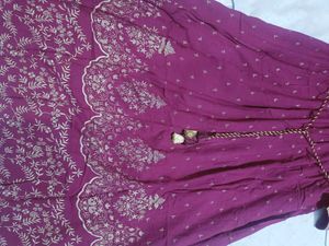 A line frock kurta combo