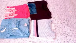 Pack of 4 Trendy Women's T-Shirts