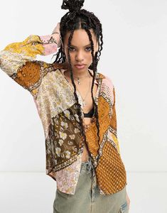 Italian Mezzo Blouse - Patchwork Design