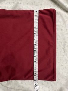 Maroon Tube Top with Heart Necklace