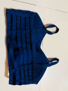 Navy Blue Cropped Tank Top