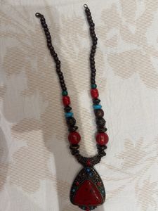 Bohemian Beaded Pendant Necklace