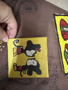 Embellished Mirror work canvas 3 paintings
