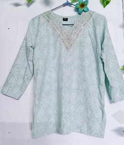 Light green short kurta 💚