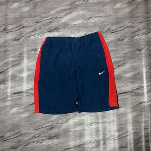 Nike Navy &amp; Red Striped Shorts