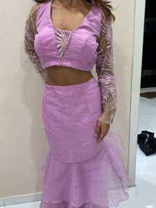 Indo Western Ghagra With Blouse