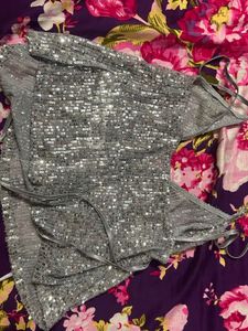 Zara Sequin Wrap style Top