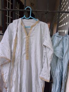 Elegant Light Blue Kurta Set with Dupatta