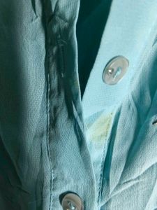 Light Blue Embroidered Shirt